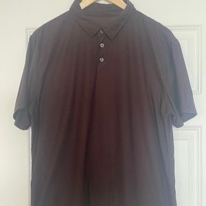 Vuori Strato Tech polo, oxblood heather. Large